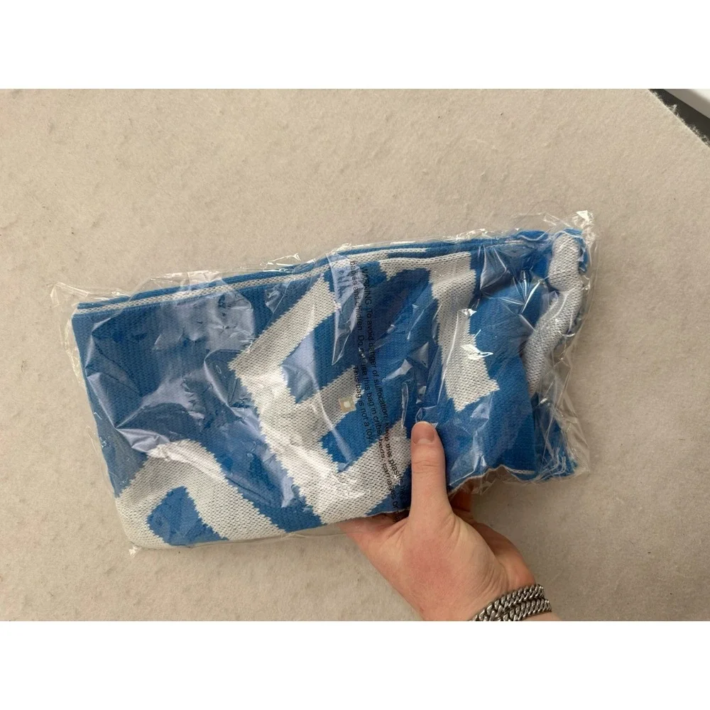 Detroit Lions Scarf 313 Double Sided NFL Football Team Logo Blue White AUTHENTIC